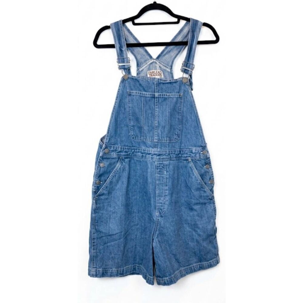Bill blass 90's vintage womens medium denim overalls jeans shortsall romper